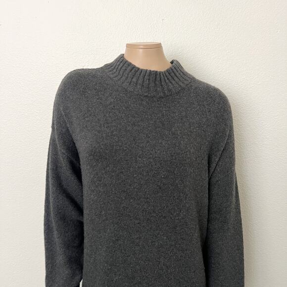 [BP.] Charcoal Gray Mock Neck Long Sleeve Sweater Dress NWT Size Large L - Picture 4 of 12